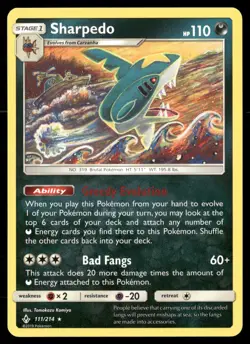 Sharpedo 111/214 Rare Unbroken Bonds Pokemon NM - Image 1