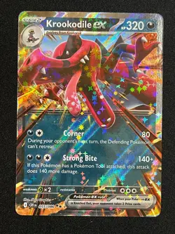 Pokemon Krookodile ex Double Rare ME04: Chaos Rising 055/086 NM - Image 1
