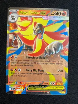 Pokemon Mega Pyroar ex Double Rare ME04: Chaos Rising 015/086 NM - Image 1