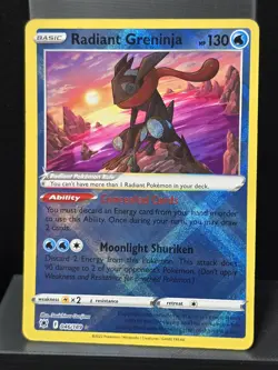 Pokemon Radiant Greninja 046/189 Radiant Rare Astral Radiance Near Mint - Image 2