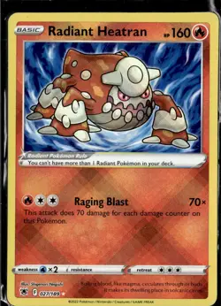 Pokemon Radiant Heatran 027/189 Astral Radiance Radiant Rare - Image 1