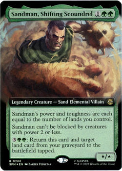 Sandman, Shifting Scoundrel (Extended Art Foil) 0266 - Marvel's Spider-Man MTG - Image 1