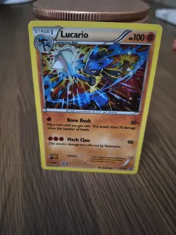 Pokemon TCG Lucario XY140 Steam Siege (2016) Holo. - Image 1