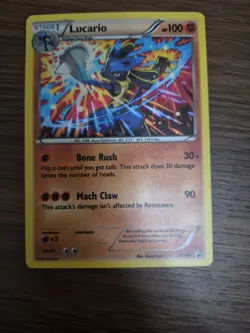 Pokemon TCG Lucario XY140 Steam Siege (2016) Holo. - Image 3