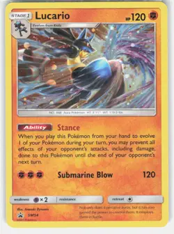 Lucario - SM54 Holo Promo Sun & Moon Promo Pokemon Holo Near Mint - Image 1