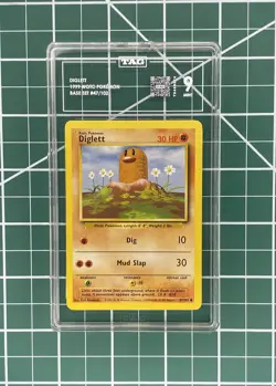 Pokemon TCG Diglett Base Set Unlimited #47/102 - 1999 WOTC - TAG 9 MINT - Image 1