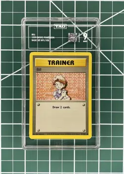 Pokemon TCG Trainer Bill 91/102 - Base Set Unlimited 1999 - English - TAG 9 - Image 1
