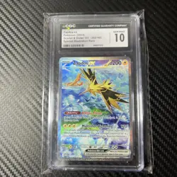 Pokemon Zapdos ex 202/165: Pokemon 151 English SIR CGC Gem Mint 10 - Image 1
