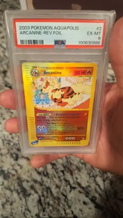 Pokemon Arcanine Reverse Holo Aquapolis 2/147 PSA 6 Low Pop! - Image 3