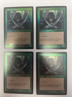 Llanowar Elves Foil X4 Retro Frame Dominaria United Promos MTG-NM Free Shipping - Image 1