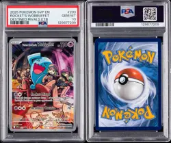 Pokemon Team Rocket's Wobbuffet #203 SV Promo Holo English PSA 10 (2025) - Image 3