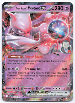 Pokemon TCG Team Rocket's Mewtwo ex 079/217 Ascended Heroes NM - Image 1