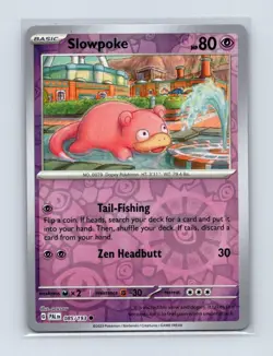 Slowpoke 085/193 Common Paldea Evolved Pokemon Reverse Holo Lightly Played - Image 1