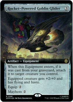 Rocket-Powered Goblin Glider (Extended Art Foil) 0281 - Marvel's Spider-Man MTG - Image 1