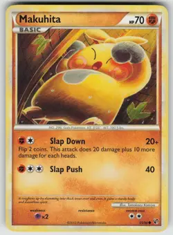 Makuhita 55/90 Common HGSS Undaunted Pokemon Heavily Played - Image 1