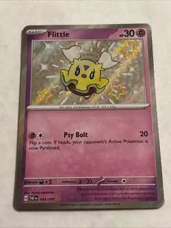 2024 Pokemon TCG Paldean Fates EN Flittle 164/091 Shiny Rare - Image 2