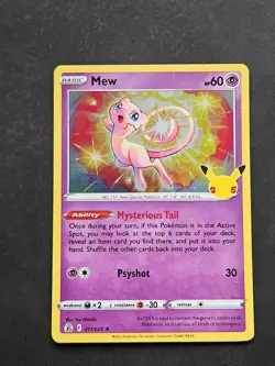 Mew 011/025 Holo Rare Celebrations Pokemon Holo Lightly Played - Image 1