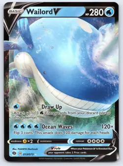 Wailord V 013/073 Champion's Path Holo Pokemon NM - Image 1