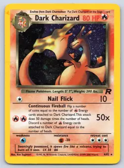 Dark Charizard 4/82 Team Rocket Holo Pokemon MP - Image 1