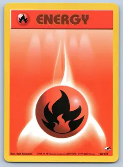 Fire Energy 128/132 Gym Heroes Pokemon NM - Image 1