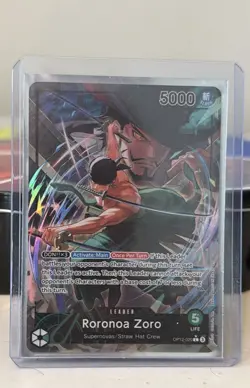 Bandai Roronoa Zoro Leader Alt Art Foil Legacy of the Master OP12-020 EN 5000 - Image 1