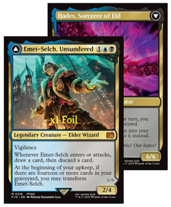 MTG Foil Universes Beyond: Final Fantasy FIN Emet-Selch, Unsundered MINT - Image 1