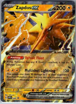 Zapdos ex 049 SV: Scarlet & Violet Promo Cards - Pokemon Card - NM - Image 1