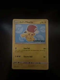 Pokemon TCG Ash's Pikachu SM113 Promo Card | Basic | English | 2017 - Image 1
