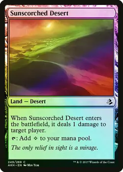 mtg magic sunscorched desert FOIL FRENCH vf fr Desert brule par le soleil 3 avai - Image 1
