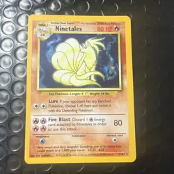 Ninetails Holo Rare Pokemon TCG Base Set Lightly Played 12/102 - Image 1