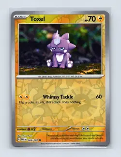 Toxel 069/182 Common Paradox Rift Pokemon Reverse Holo Lightly Played - Image 1