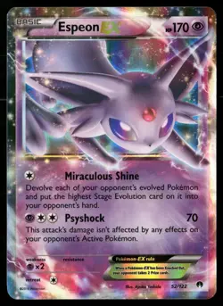 Espeon EX 52/122 Holo EX Rare BREAKpoint Pokemon Holo MP - Image 1