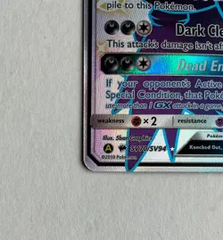 Pokemon Darkrai GX SV70/SV94 Hidden Fates Shiny Vault Shiny Holo Rare NM - Image 4