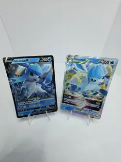 Pokemon TCG Glaceon V & VSTAR BLACK STAR PROMO SET SWSH196 & SWSH197 NM - Image 1