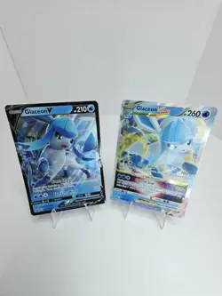 Pokemon TCG Glaceon V & VSTAR BLACK STAR PROMO SET SWSH196 & SWSH197 NM - Image 2