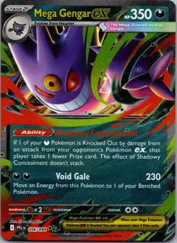 MEGA GENGAR EX 056/094 DOUBLE RARE PHANTASMAL FLAMES POKEMON NM - Image 1