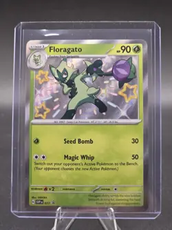 2024 Pokemon SCARLET&VIOLET BLACK STAR PROMO SHINY RARE HOLO FLORAGATO 077🔥🔥🔥 - Image 1