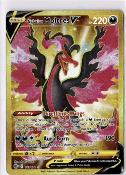 Pokemon Galarian Moltres V (Secret) #183/172 SWSH09: Brilliant Stars - Image 1