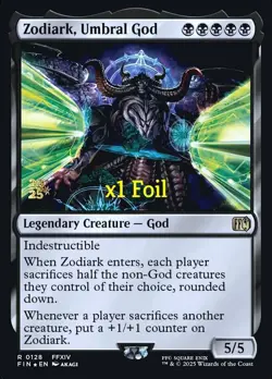 MTG Foil Prerelease Universes Beyond: Final Fantasy FIN Zodiark, Umbral God MINT - Image 1