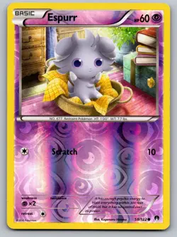 Espurr 58/122 Common BREAKpoint Pokemon Reverse Holo Lightly Played - Image 1