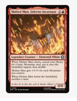 Molten Man, Inferno Incarnate | MTG Marvel | Red Lands Matter PDH EDH NM - Image 1