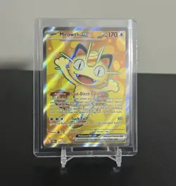 Pokemon TCG 151 Meowth ex 185/165 Ultra Rare Full Art Holo English - Image 1