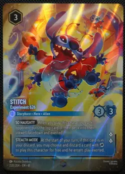 Stitch - Experiment 626 - Enchanted - 220/204 - Reign of Jafar - Disney Lorcana - Image 3