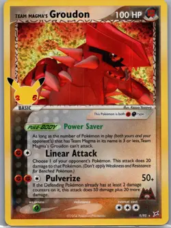 Team Magma's Groudon 9/95 Celebrations: Classic Collection - Pokemon Card - NM - Image 1