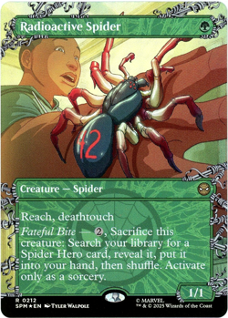 Radioactive Spider (Borderless Foil) - 0212 - Marvel's Spider-Man MTG - NM/M - Image 1