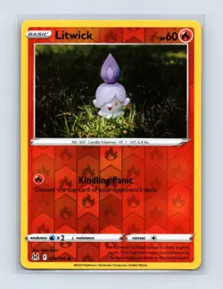 Litwick 024/196 Common Lost Origin Pokemon Reverse Holo Lightly Played - Image 1