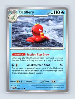 Octillery 034/182 Common Paradox Rift Pokemon Lightly Played - Image 1