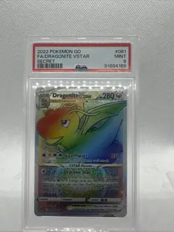 Pokemon Go 2022 Secret #081 Dragonite VSTAR FA PSA 9 Mint - Image 2