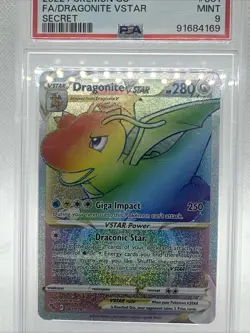 Pokemon Go 2022 Secret #081 Dragonite VSTAR FA PSA 9 Mint - Image 3