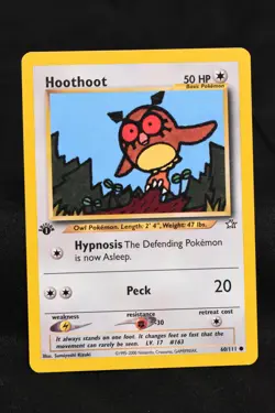 Hoothoot 1st Edition 60/111 NM Neo Genesis Regular Common Pokemon TCG Card - Image 2